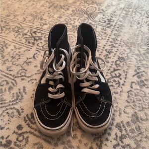 Vans Black and White High-Top Sneakers